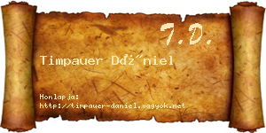 Timpauer Dániel névjegykártya